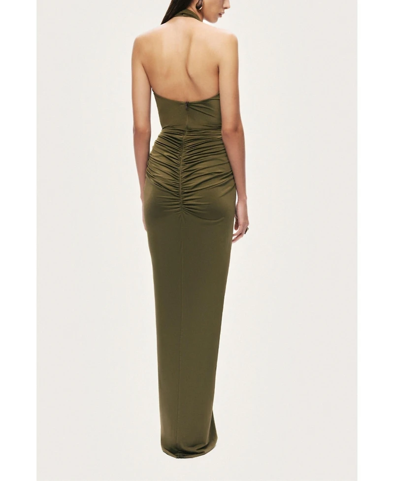 Nocturne Women's Cut-Out Halter Maxi Dress