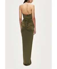 Nocturne Women's Cut-Out Halter Maxi Dress