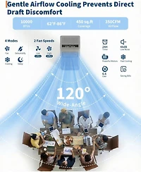 Xo Portable Air Conditioner, Cools/Heats Up to 450 Sq.Ft, 10000 Btu