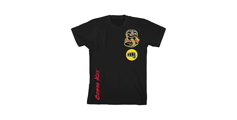 Cobra Kai Boys Black Youth Basic Graphic Tee