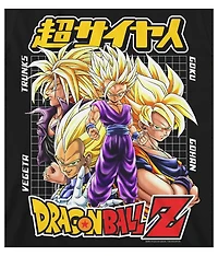 Dragon Ball Z Boys Super Saiyan Character Group Black Crew Neck Short Sleeve T-shirt-xxl