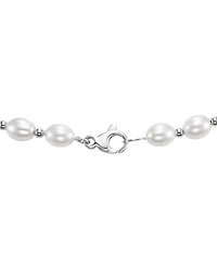 Macy's Rice Pearl (7-8mm) Beaded Necklace in Sterling Silver