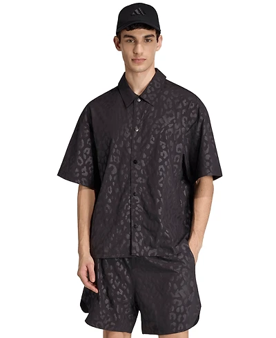 adidas Men's Tech Leopard Short-Sleeve Shirt