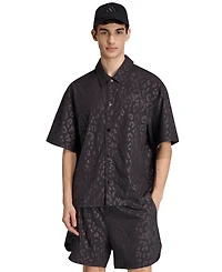 adidas Men's Tech Leopard Short-Sleeve Shirt