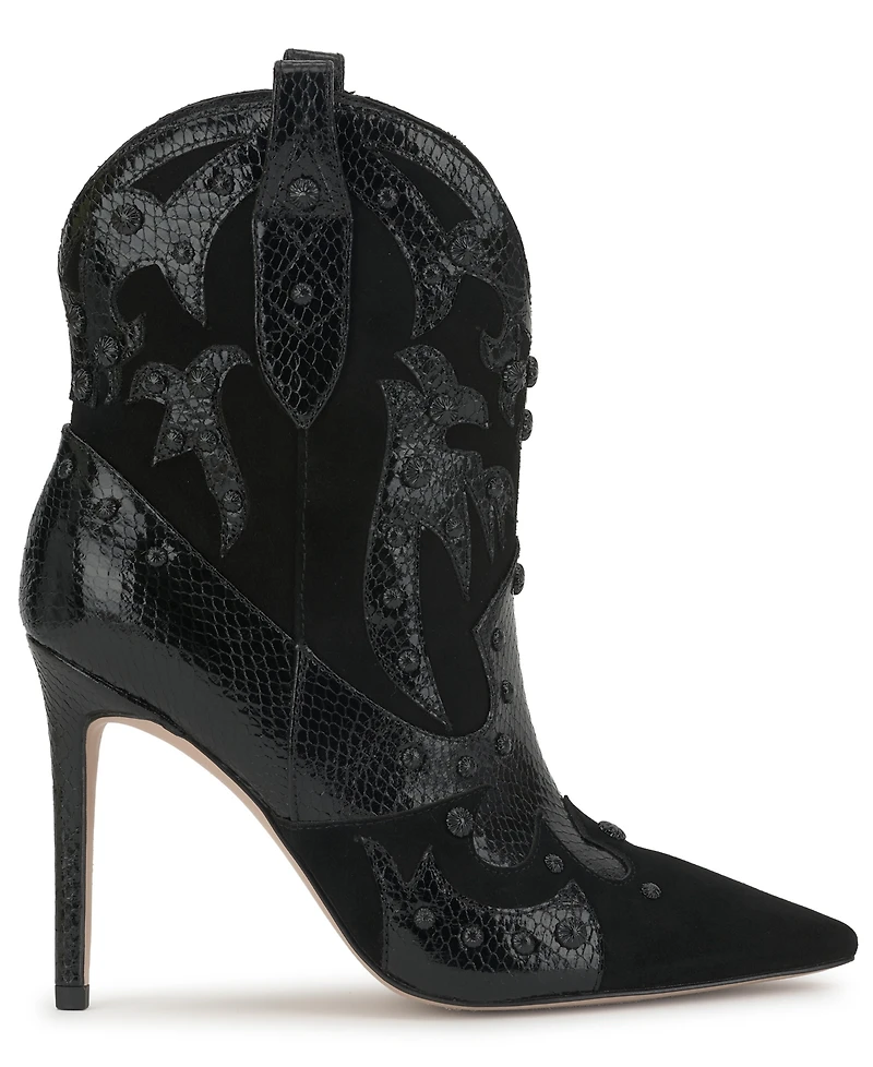 Jessica Simpson Women's Palieve Stiletto Studded Western Dress Booties