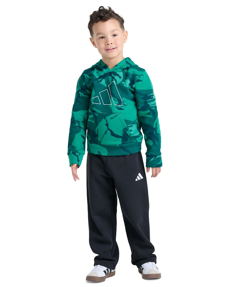 adidas Boys' 2T-7 Long-Sleeve Hoodie and Pants, 2-Piece Set