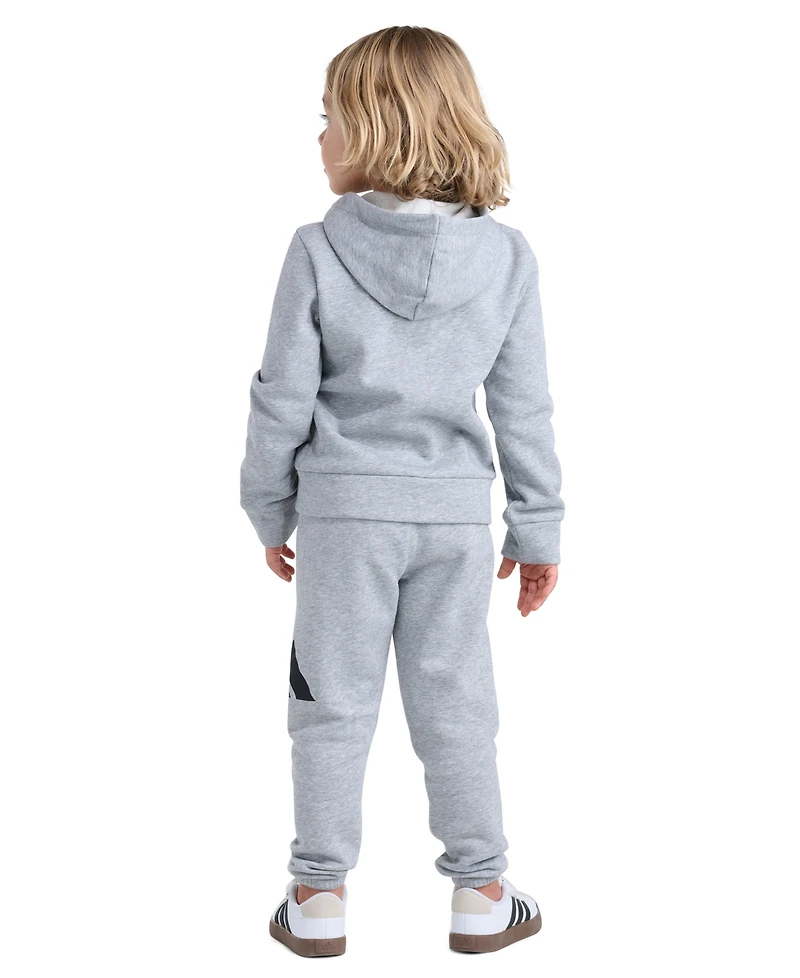 adidas Boys' 2T-7 Full-Zip Jacket and Jogger, 2-Piece Set