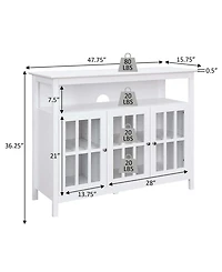 Convenience Concepts 47.75" Big Sur Deluxe Tv Stand with Cabinets and Shelf