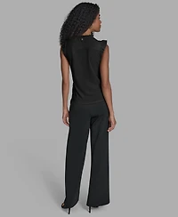 Bcbg Women's Sleeveless Button Down Blouse