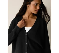 Eileen Fisher Women's Boxy V-Neck Long-Sleeve Cardigan