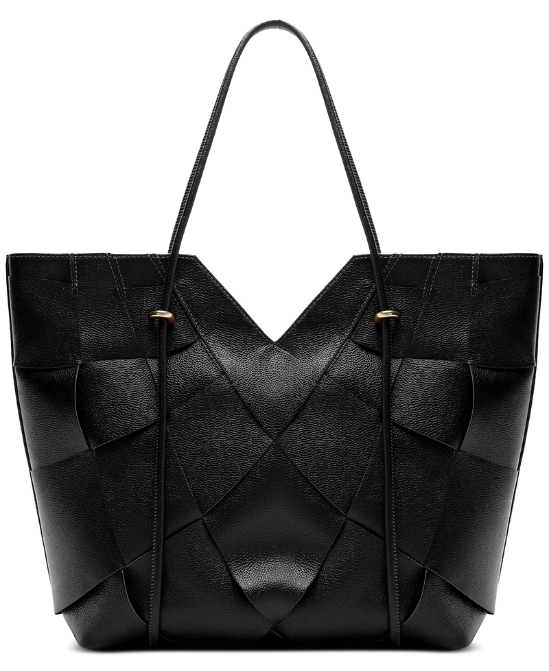Arezzo Sarah Medium Leather Tote Handbag