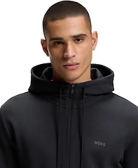 Boss by Hugo Men's Logo Print Zip-Up Hoodie