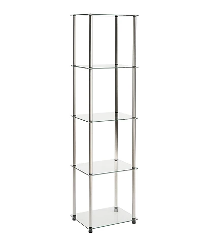 Convenience Concepts 15.75" Glass Designs2Go Classic 5 Tier Tower