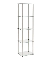 Convenience Concepts 15.75" Glass Designs2Go Classic 5 Tier Tower