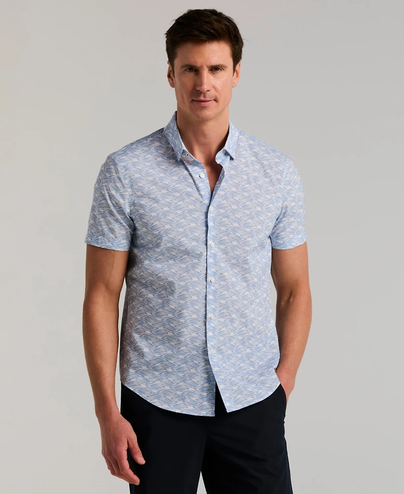 Perry Ellis Men's Wave Print Short-Sleeve Shirt