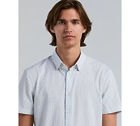 Perry Ellis Men's Square Stripe Print Shirt