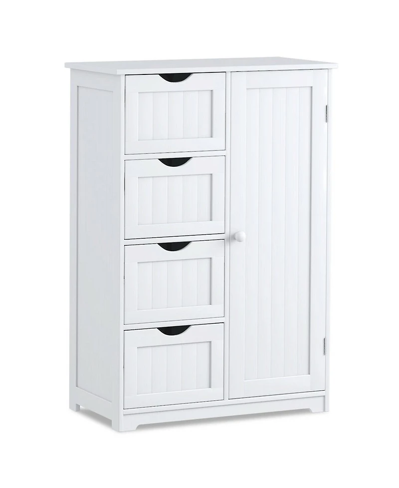 sumyeg Standing Indoor Wooden Storage Cabinet with 4 Drawers