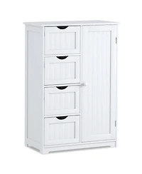 sumyeg Standing Indoor Wooden Storage Cabinet with 4 Drawers