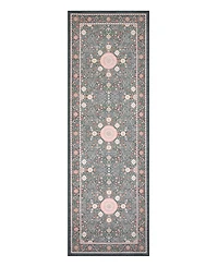 Laura Ashley Printed Chenille Victora Medallion Runner Rug, 24" x 72"