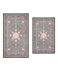Laura Ashley Printed Chenille Victora Medallion Accent Rugs