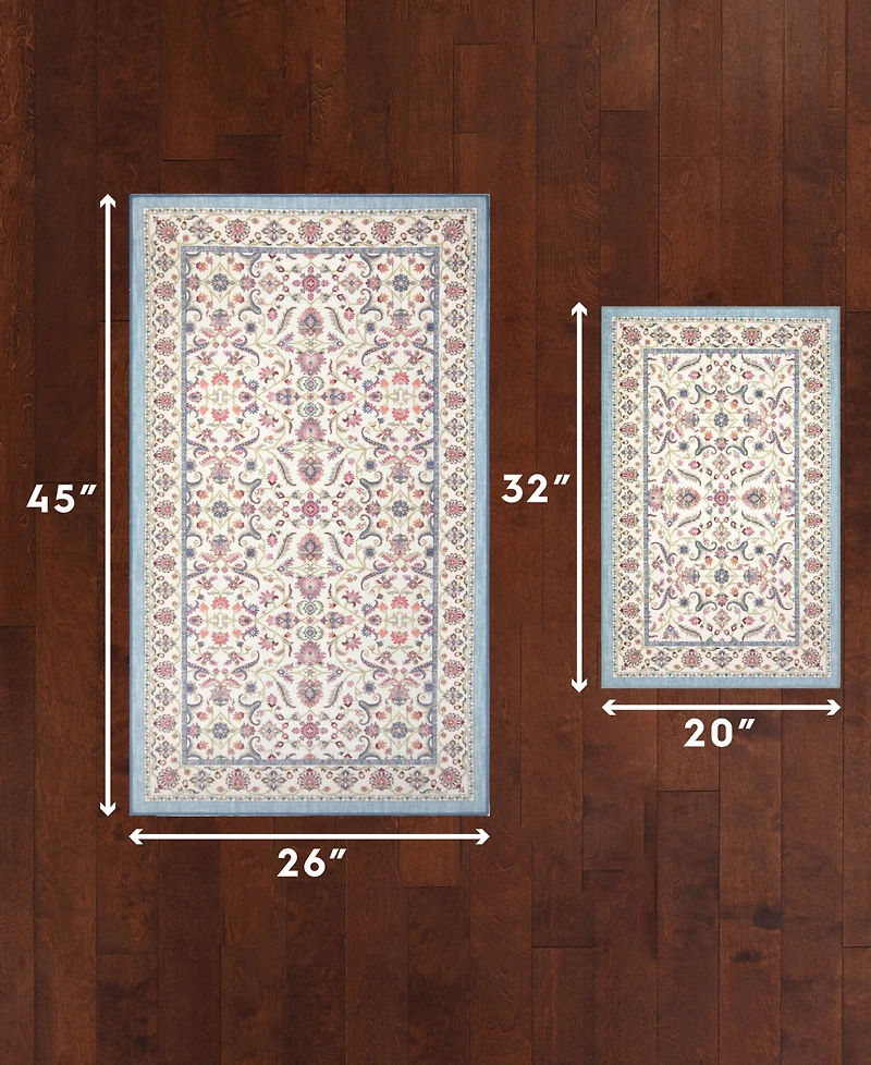 Laura Ashley Printed Chenille Chatsworth 2-Pc. Rug Set