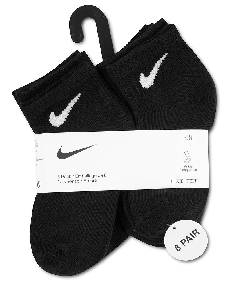 Nike Girls' 4-6x Ankle Socks, 8-Pack