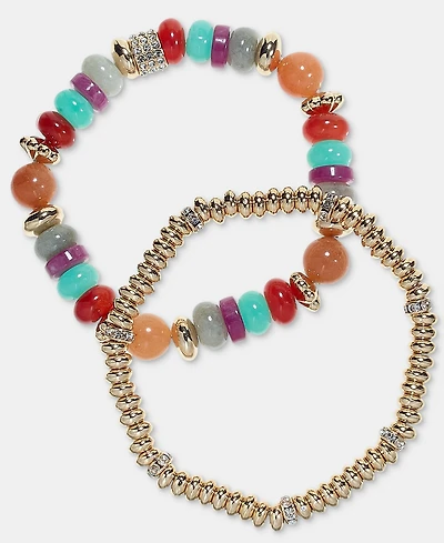 On 34th 2-Pc. Set Beaded Stretch Bracelets, Macy's Exclusive