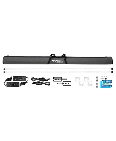 NanLite PavoTube Ii 60XR 8' 106W Rgbww Led Pixel Tube 2-Light Kit with Built-In Crmx
