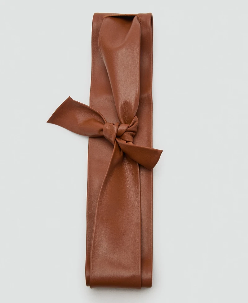 Mango Women's Leather Cummerbund Belt