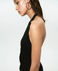 Mango Women's Draped Halter Dress