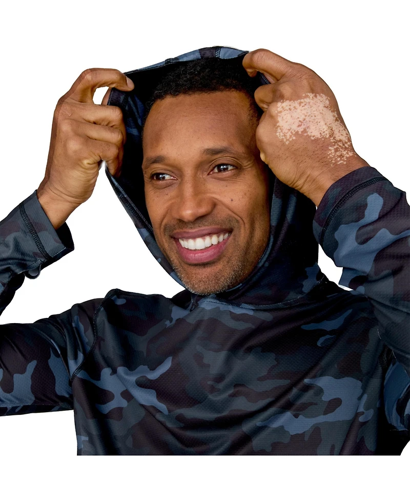 Free Country Men's SunFree Upf Printed Hoodie