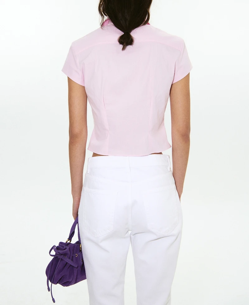 Mango Women's Fitted Cotton Shirt