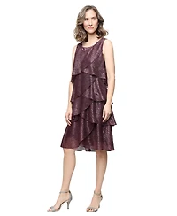 Sl Fashions Women's Embellished Crewneck Jacket Dress