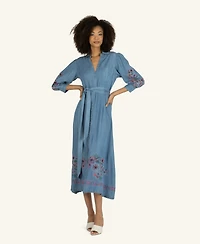 Super Natural by Secret Mission Women's Lynn Dress with Flower Embroidery