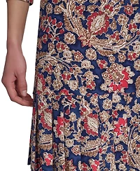 Tommy Hilfiger Women's Boat Neck Pleated Hem Dress