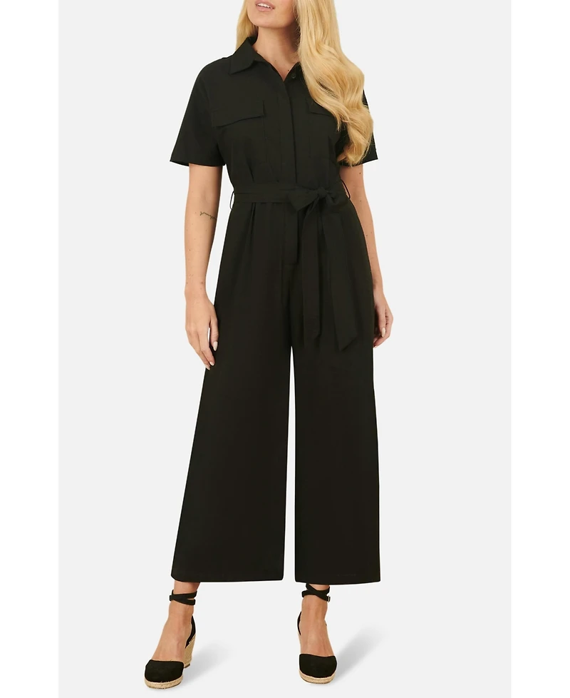 Yumi Women's Utility Relaxed Fit Jumpsuit