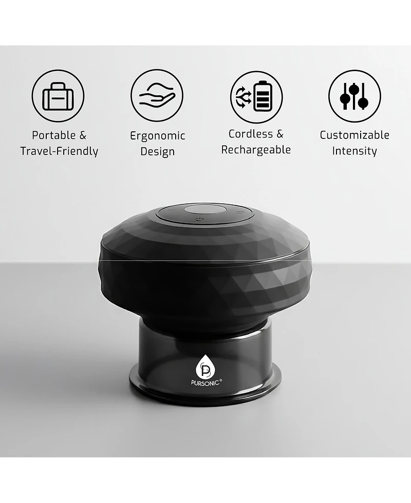 Pursonic Rechargeable Cupping Therapy Device and Stomach and Back Massager