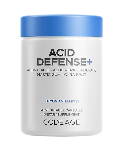 Codeage Acid Defense+, Marshmallow Root, Dgl Licorice, Aloe Vera, Probiotic, Mastic Gum, Zinc, 30 Capsules