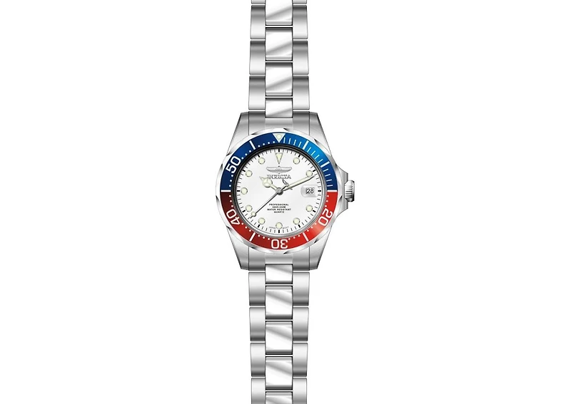 Invicta Men's Pro Diver Quartz 3 Hand White Dial Watch