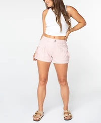 Celebrity Pink Juniors' Ribbon Bow-Pocket Shorts