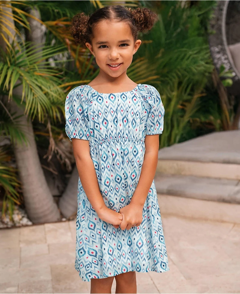 Lands' End Girls Short Sleeve Bow Dress