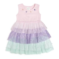 Sweet Wink Little Girls Mermaid Pearl Tank Tutu Dress