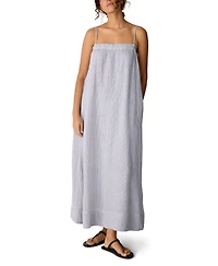 Eileen Fisher Women's Shirred Square Neck Maxi Dress, Regular And Plus