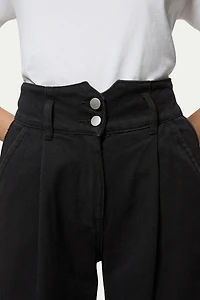 Karen Millen Women's Denim Wide Leg High Waisted Jeans