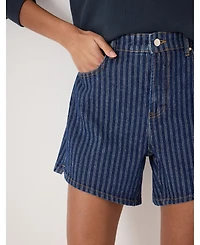 Hush Women's Essential Denim Striped Shorts