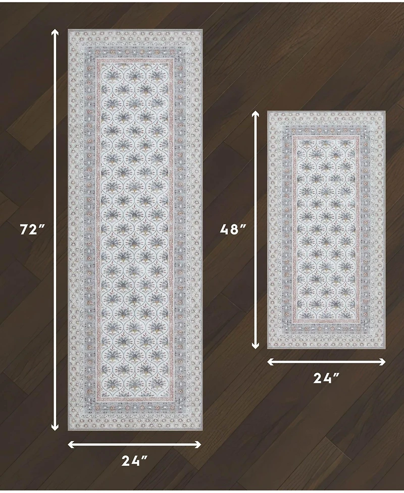 Laura Ashley Imagine Printed Chenille 2-Pc. Runner Rug Set