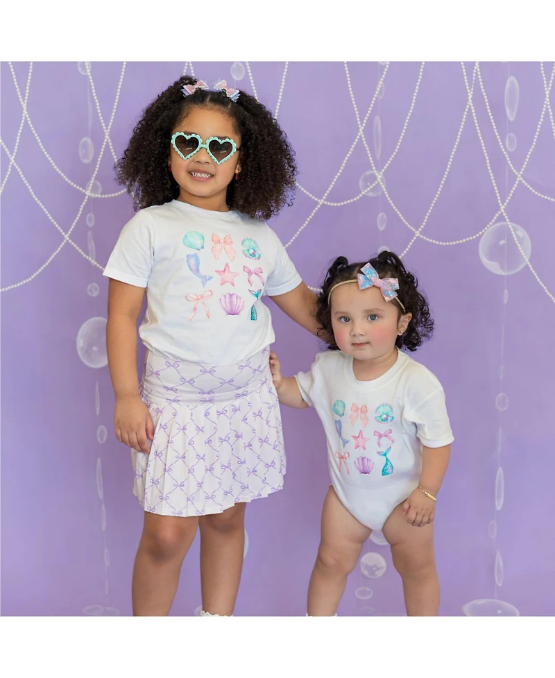 Sweet Wink Baby Girls Mermaid Sequin Bow Baby Headband