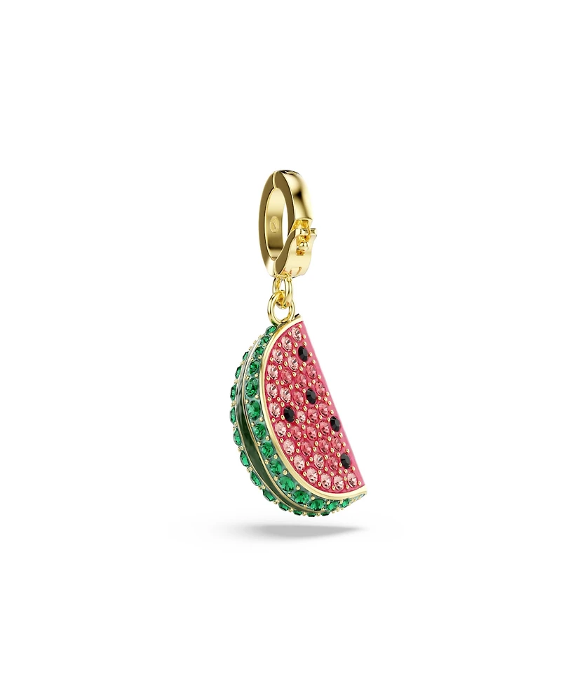 Swarovski Gold-Tone Plated Watermelon Slice Charm