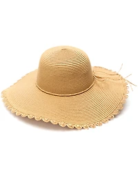BCBGeneration Lace Edge Straw Floppy Hat