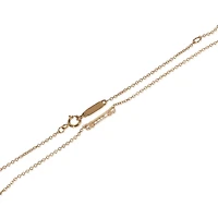 Pre-Owned Tiffany & Co Rose Gold Diamond Fluer De Lis Bar Necklace